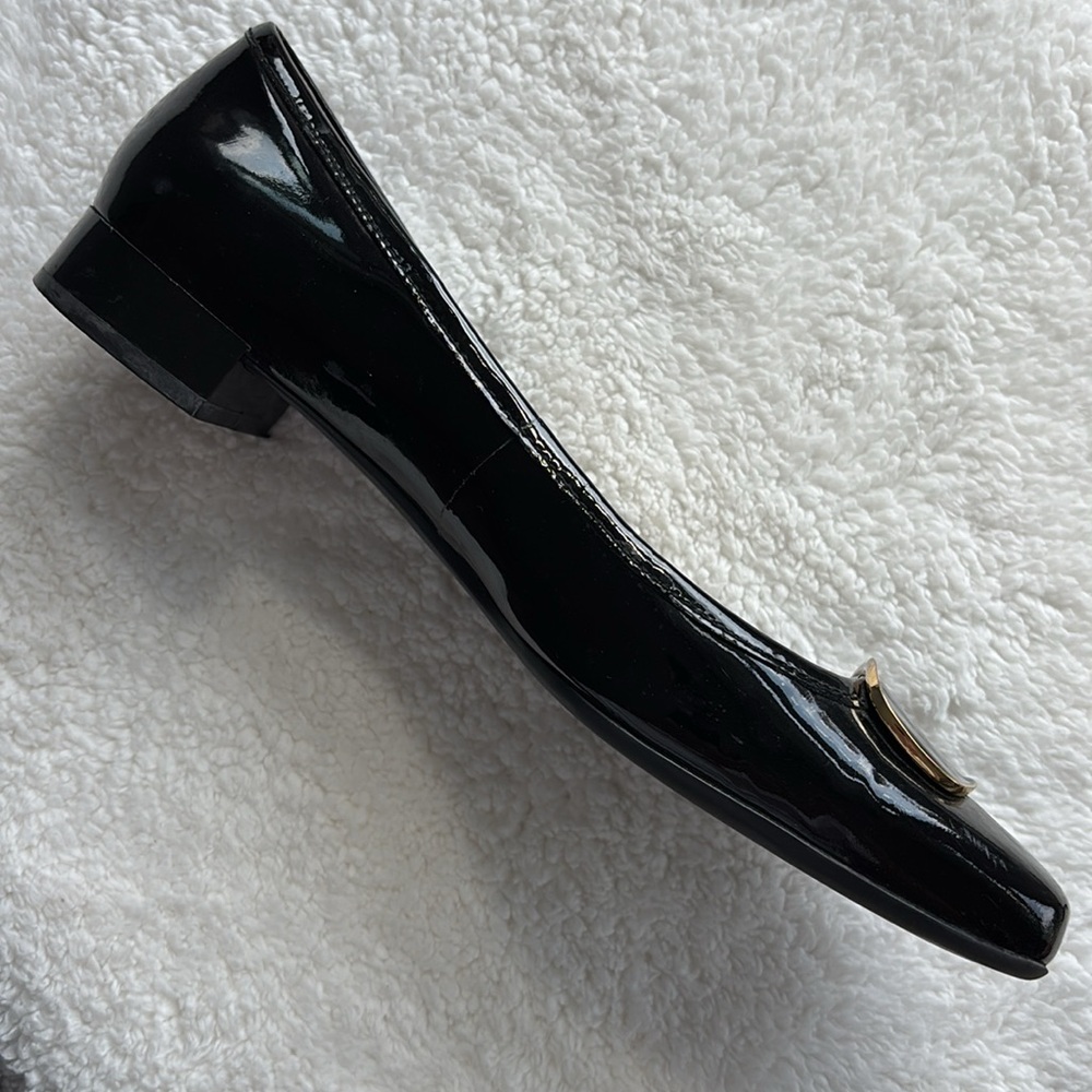 RLL Lauren Ralph Lauren Black Patent Pump  Single Left Shoe Size 9.5 - Picture 4 of 7